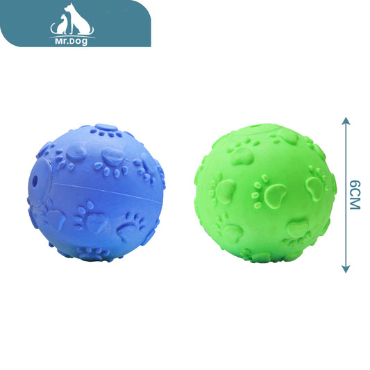Juguete para mascota bola de huella 6cm paq. con 12 pzas