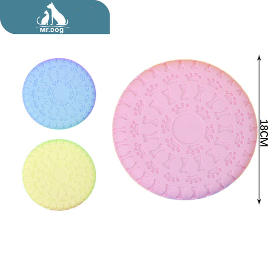 Juguete para mascota jh3011 juguete frisbee para mascotas azul/rosa/amarillo paq. con 12 pzas