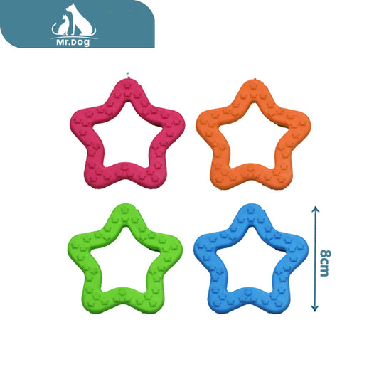 Juguete para mascota estrella 8×1,2cm28g paq. con 12 pzas