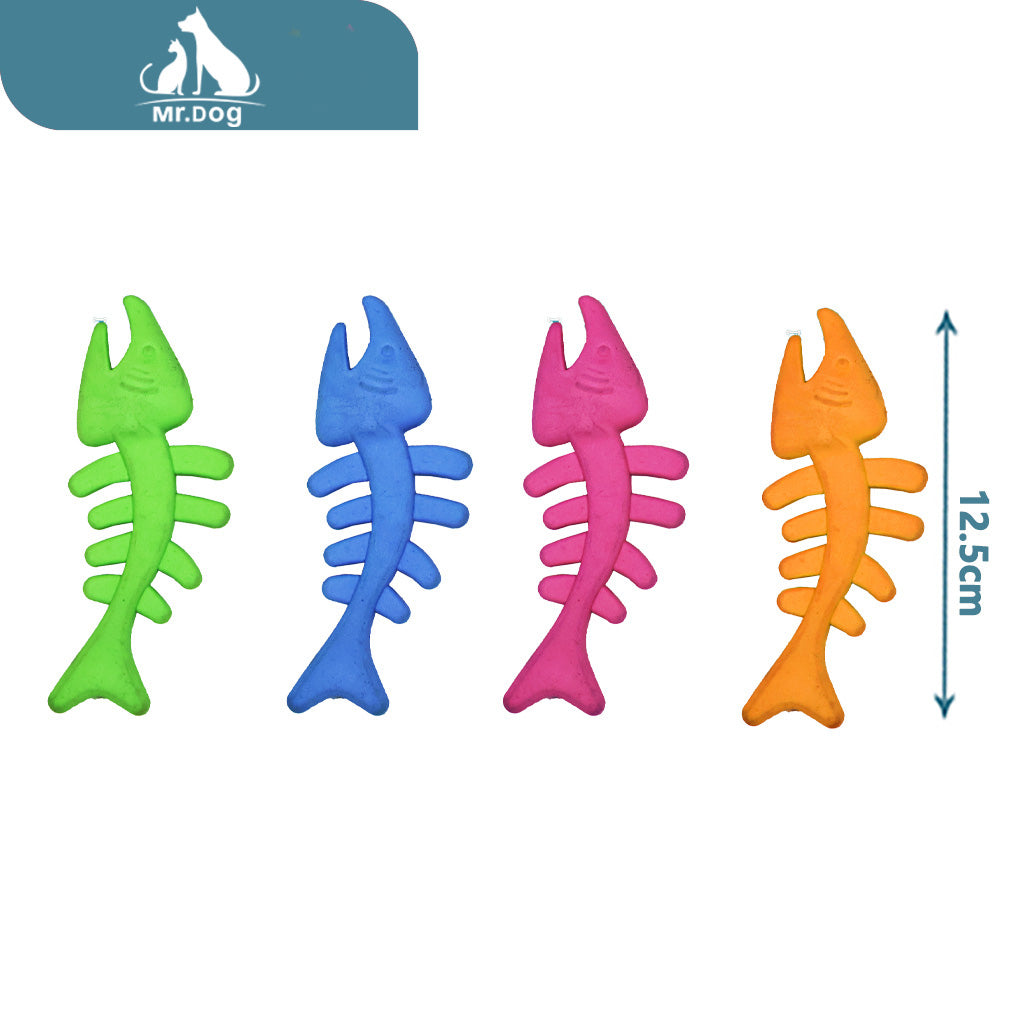 Juguete para mascota pez pequeño 12,5×5cm30g paq. con 12 pzas