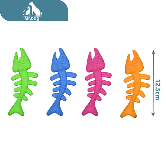 Juguete para mascota pez pequeño 12,5×5cm30g paq. con 12 pzas