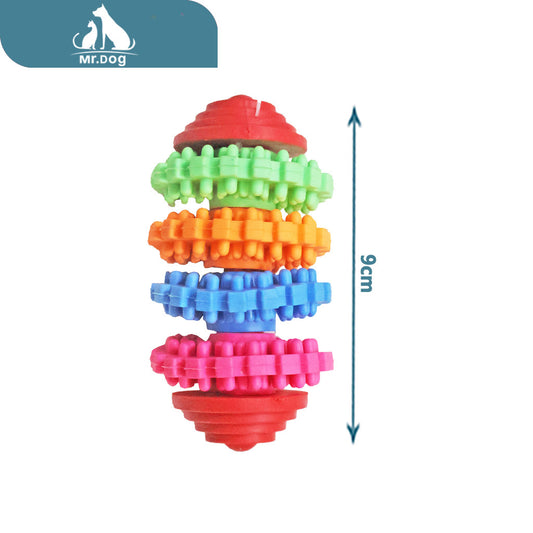 Juguete para mascota eslabón giratorio de cuatro colores 9×4,5 cm 56 g paq. con 12 pzas