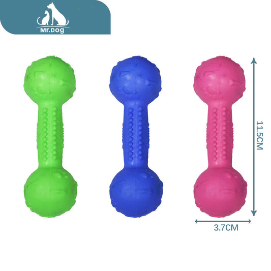 Juguete para mascota mancuerna de hueso con huella de pie 11,5×3,7 cm 77 g paq. con 12 pzas