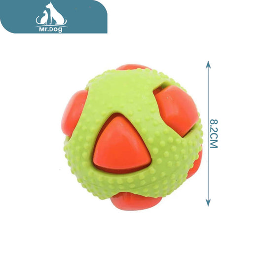 Juguete para mascota sonora triangular bicolor jh6045, diámetro 8,2 cm paq. con 12 pzas