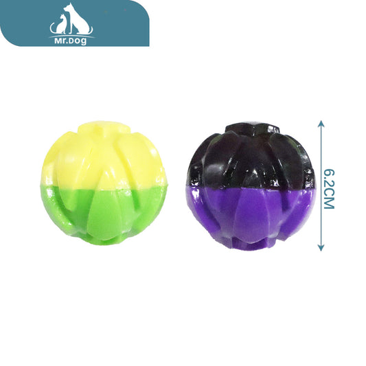 Juguete para mascota jh6069 bola sonora colorida de cinco puntas de 6,2 cm paq. con 12 pzas