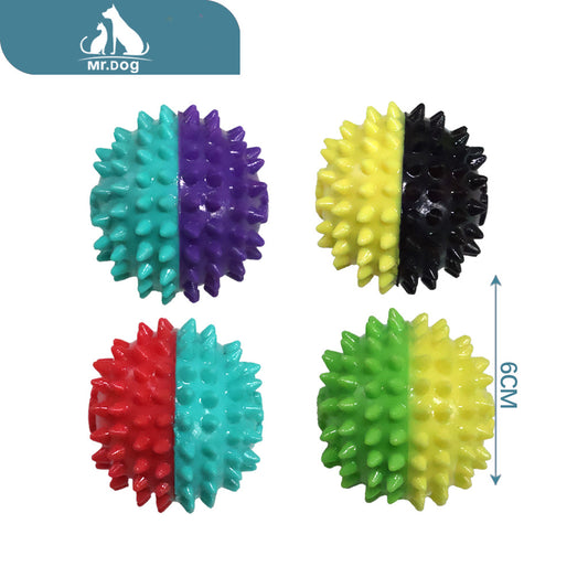 Juguete para mascota jh6070 bola de espinas pequeña de colores de 6 cm paq. con 12 pzas