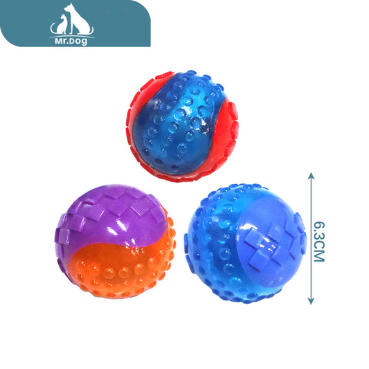 Juguete para mascota jh6146 bola de destellos de combinación de colores de 6,3 cm paq. con 12 pzas