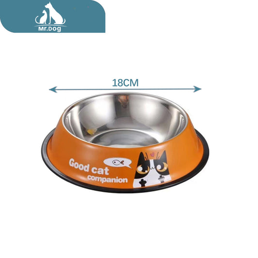 Plato para mascota para mascotas de acero inoxidable calcomanía 18 cm paq. con 12 pzas