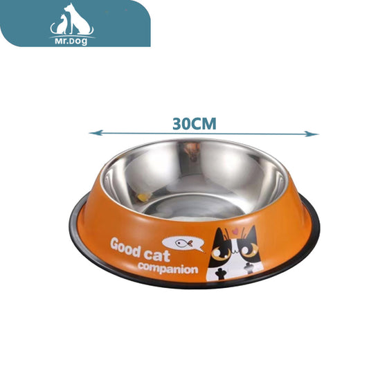 Plato para mascota para mascotas de acero inoxidable calcomanía 30 cm paq. con 12 pzas