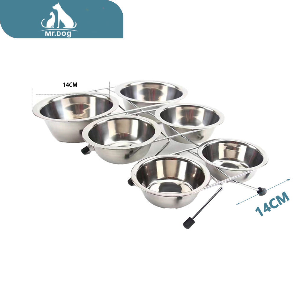 Plato para mascota de acero inoxidable para Plato para mascota de mascotas de 14 cm paq. con 12 pzas