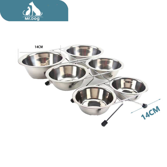 Plato para mascota de acero inoxidable para Plato para mascota de mascotas de 14 cm paq. con 12 pzas