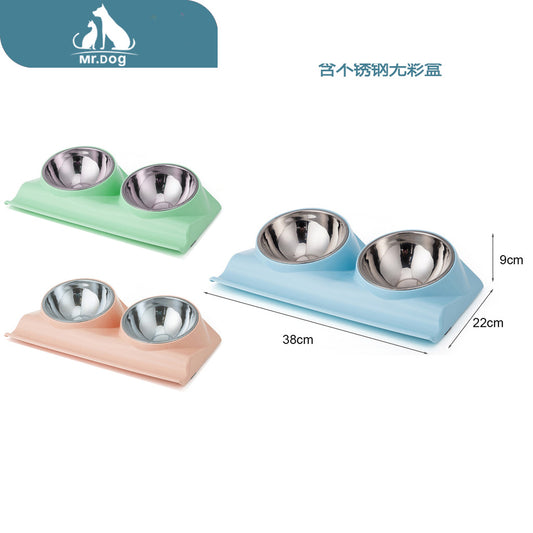 Plato para mascota recipiente doble hermético a 115 °c incluye caja de acero inoxidable sin color 38×22 x 9 cm paq. con 12 pzas