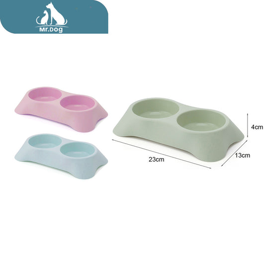 Plato para mascota 167 Plato para mascota doble trapezoidal pequeño de plástico 23134 paq. con 12 pzas