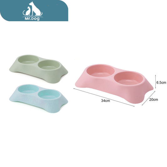 Plato para mascota 169 Plato para mascota doble trapezoidal grande de plástico de 34×20 x 6,5 cm paq. con 12 pzas