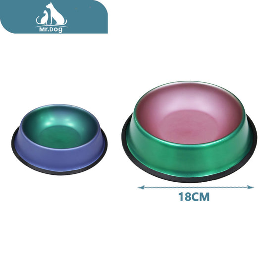 Plato para mascota para perros de 18 cm con baño de color en el interior y el exterior paq. con 12 pzas