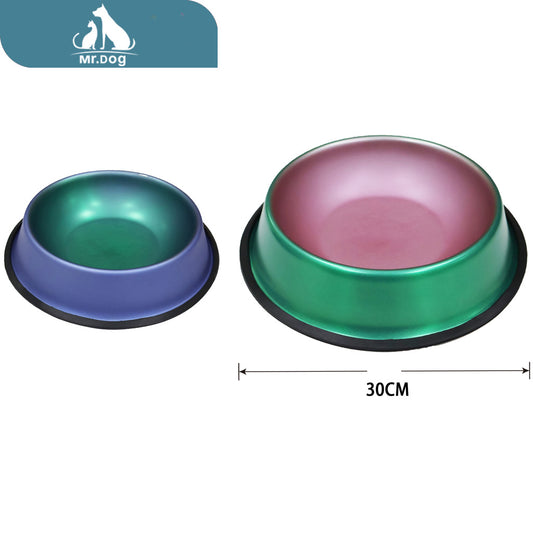 Plato para mascota para perros de 30 cm con baño de color en el interior y el exterior paq. con 12 pzas