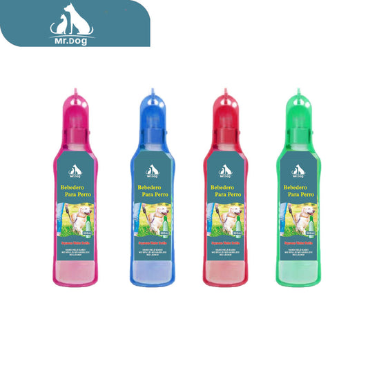Botella para mascota bvaso de agua sencillo para exteriores de 500 ml paq. con 12 pzas