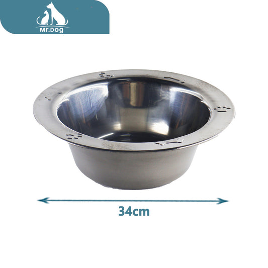 Plato para mascota metalico de acero inoxidable de 15 cm paq. con 12 pzas