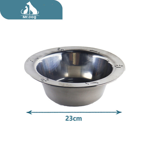 Plato para mascota de acero inoxidable de 23 cm paq. con 12 pzas