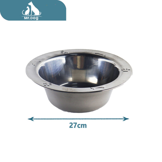Plato para mascota de acero inoxidable de 27 cm paq. con 12 pzas