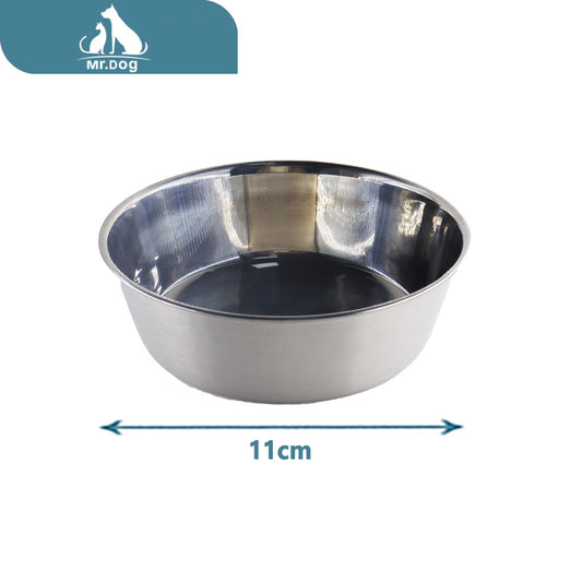 Plato para mascota pequeño de acero inoxidable de 11 cm y 39,2 g paq. con 12 pzas