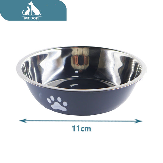 Plato para mascota metalico en aerosol de 11 cm lavabo con fondo antideslizante 50 paq. con 12 pzas