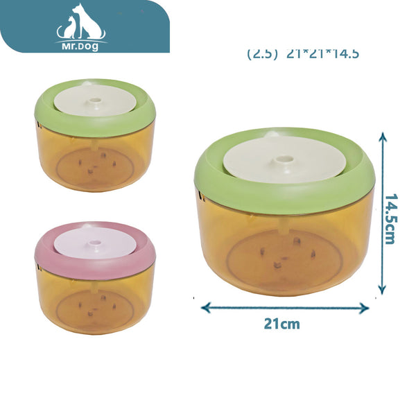 1 dispensador de agua de matial redondo con luz 2,5 21×21 x 14,5 paq. con 16 pzas