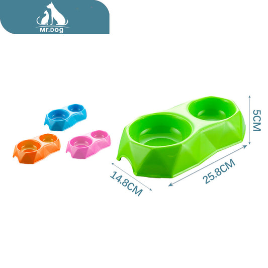 Plato para mascota b002 Plato para mascota prismático doble 25,8×14,8×5 cm paq. con 12 pzas