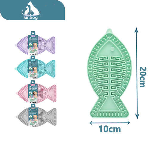 Plato para mascota para mascotas con forma de pez y clip, 45 g/20×10 x 8,5 cm paq. con 12 pzas