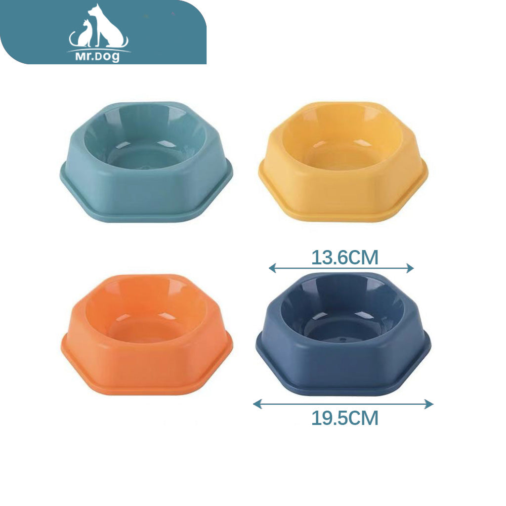 Plato para mascota tazón individual hexagonal mediano 60 g 19,5×13 x 6 paq. con 12 pzas