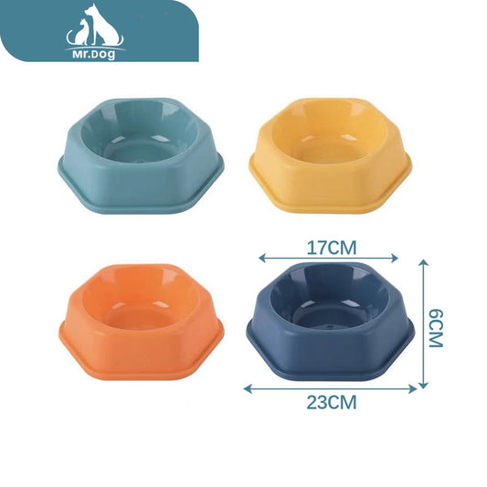 Plato para mascota hexagonal grande individual de 76 g 23×17 x 6 paq. con 12 pzas