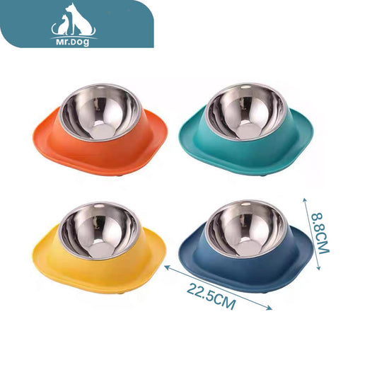 Plato para mascota para mascotas de acero inoxidable 10031 4 colores, 167 g, 22,5×22,5×8,8 cm paq. con 12 pzas