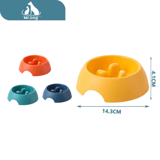 Plato para mascota de comida lenta de 1006pp, cuatro colores, 48 g, 14,3×14,3×4,1 paq. con 12 pzas