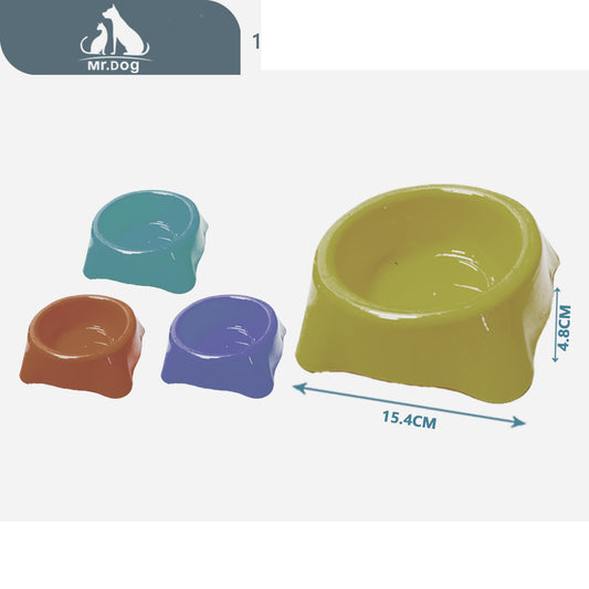 Plato para mascota para mascotas de 1009pp, cuatro colores, 63 g, 15,4×15,4×4,8 paq. con 12 pzas