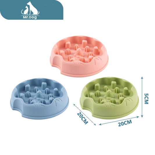 Plato para mascota bol de comida lenta con forma de donut bolsa de polipropileno 132 g 20×20 x 5 cm paq. con 12 pzas