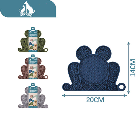 Plato para mascota de silicona con ventosa para lamer, 8802, 67,514×20 cm paq. con 12 pzas