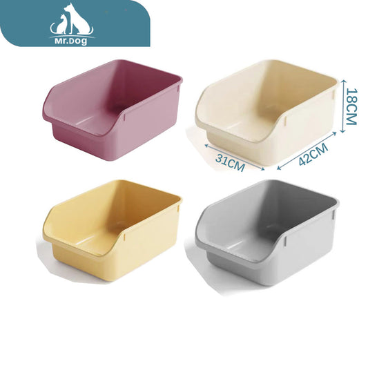 Arenero para gato para gatos abierta mediana 500 g 42×31 x 18 paq. con 10 pzas