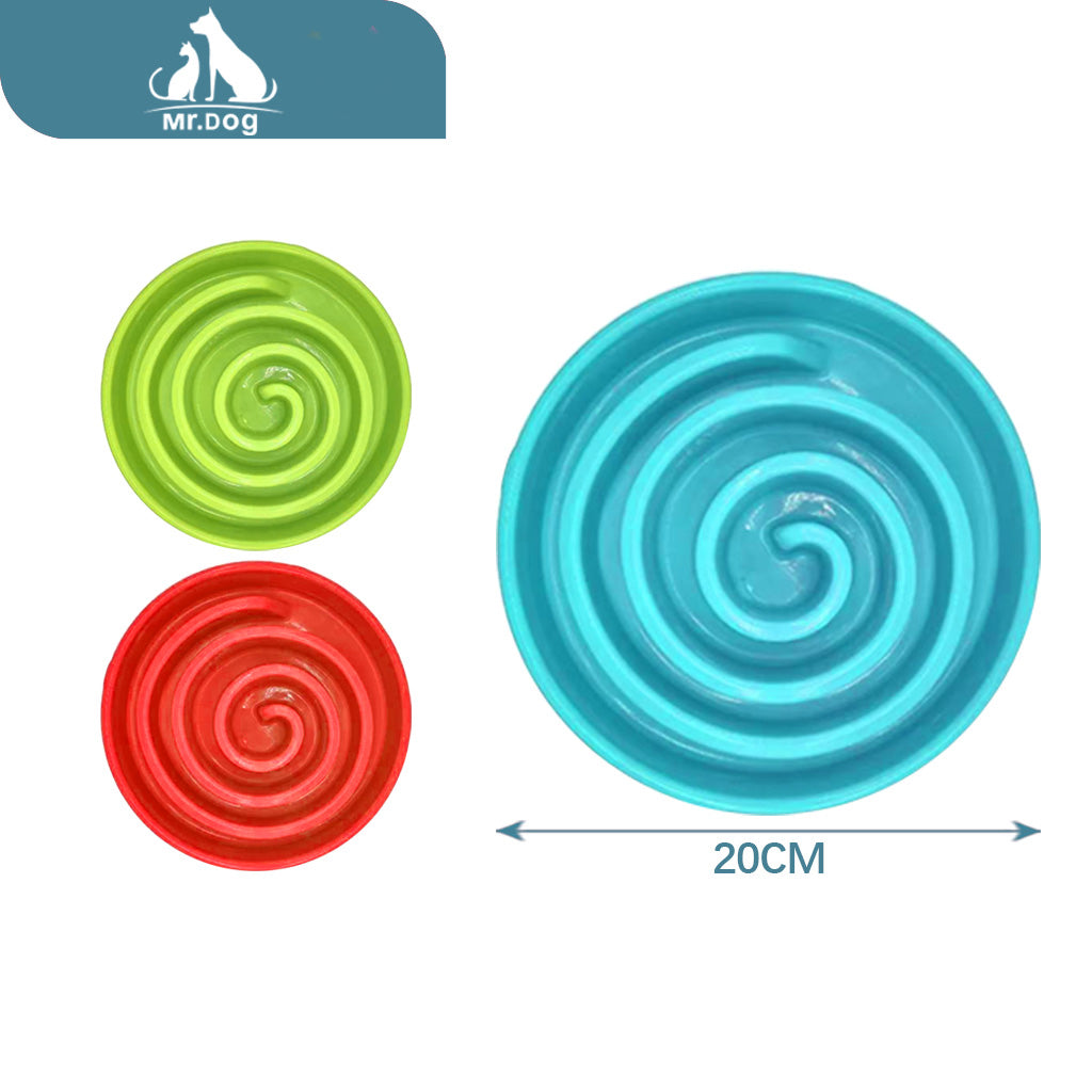 Plato para mascota zy007 tazón de comida lenta con forma de caracol 20×18,5×3,8 cm, 280 g paq. con 12 pzas