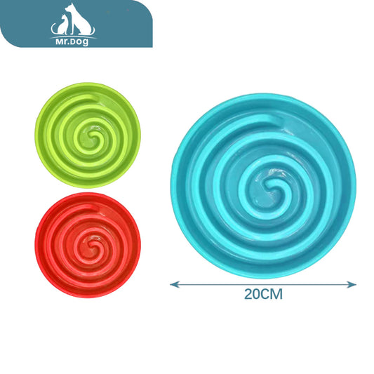Plato para mascota zy007 tazón de comida lenta con forma de caracol 20×18,5×3,8 cm, 280 g paq. con 12 pzas
