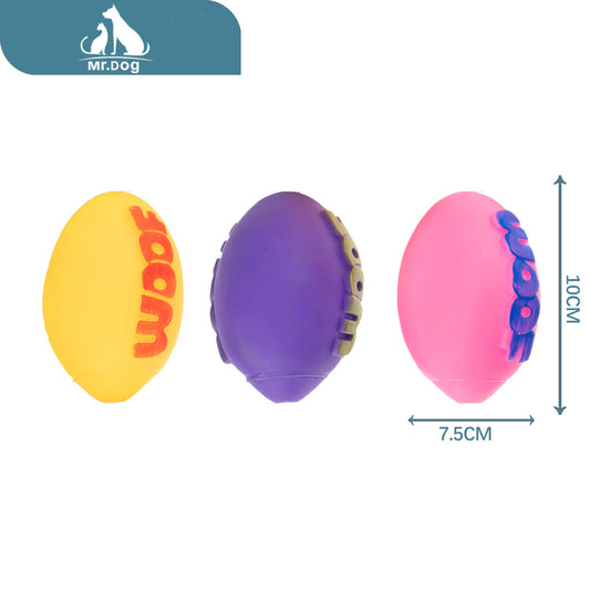 Juguete para mascota balón de rugby inglés 107.5 paq. con 12 pzas