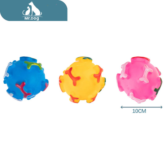 Juguete para mascota bola de hueso grande 1010 paq. con 12 pzas