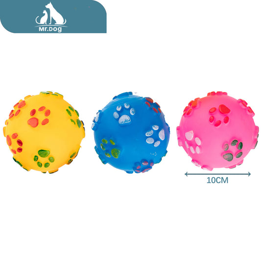 Juguete para mascota bola de huella grande 1010 paq. con 12 pzas