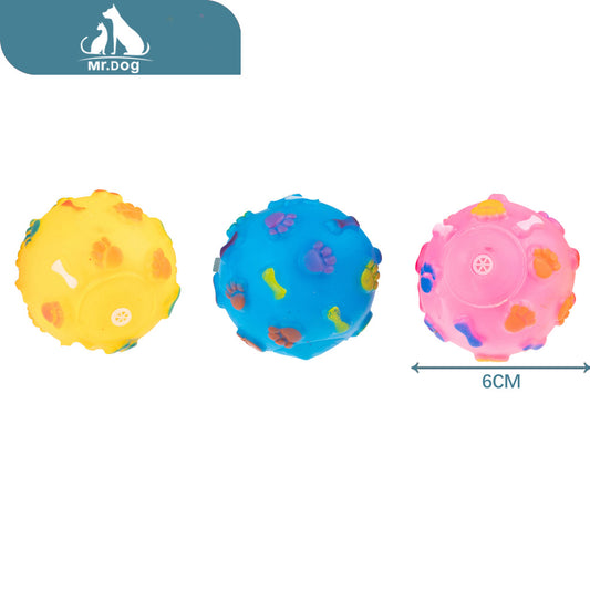 Juguete para mascota bola de huella de hueso 66 paq. con 12 pzas