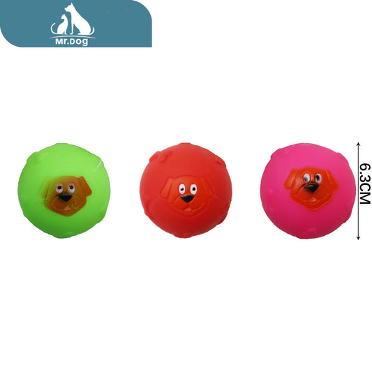Juguete para mascota de cabeza de perro 6,3 cm paq. con 12 pzas
