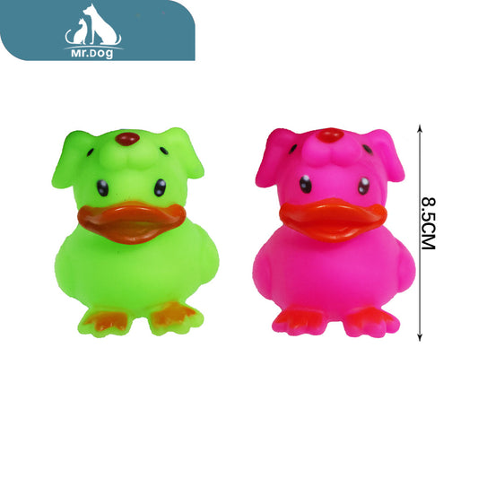 Juguete para mascota de pato de 8,5 cm paq. con 12 pzas