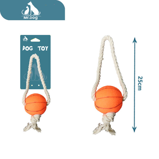 Juguete para mascota baloncesto de cuerda blanca, 25 juguetes para mascotas, 60 g paq. con 12 pzas