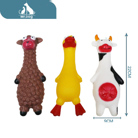 Juguete para mascota 1 tres animales de dibujos animados 229cm 95g paq. con 12 pzas