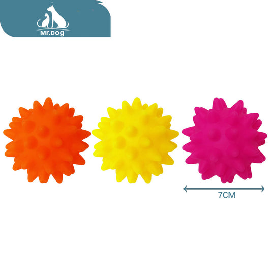 Juguete para mascota bola de meteorito de 7 cm y 25 g paq. con 12 pzas