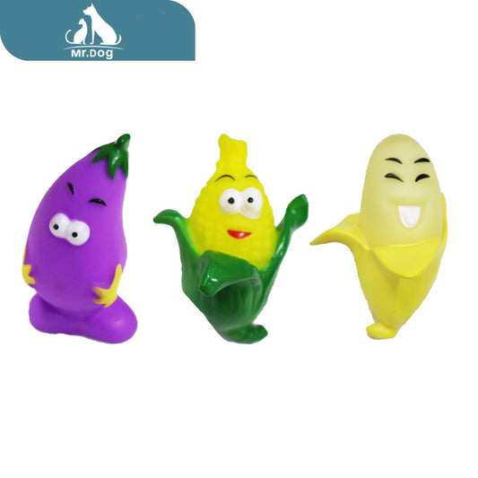 Juguete para mascota tres verduras paq. con 12 pzas