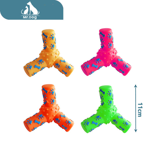 Juguete para mascota 47 hueso triangular 11cm paq. con 12 pzas